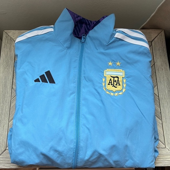 adidas Jackets & Blazers - NEW ARGENTINA REVERSIBLE INSIDE OUT ANTHEM JACKET 2022